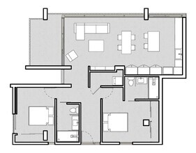 2 BR Penthouse Floorplan P 801 floor plan